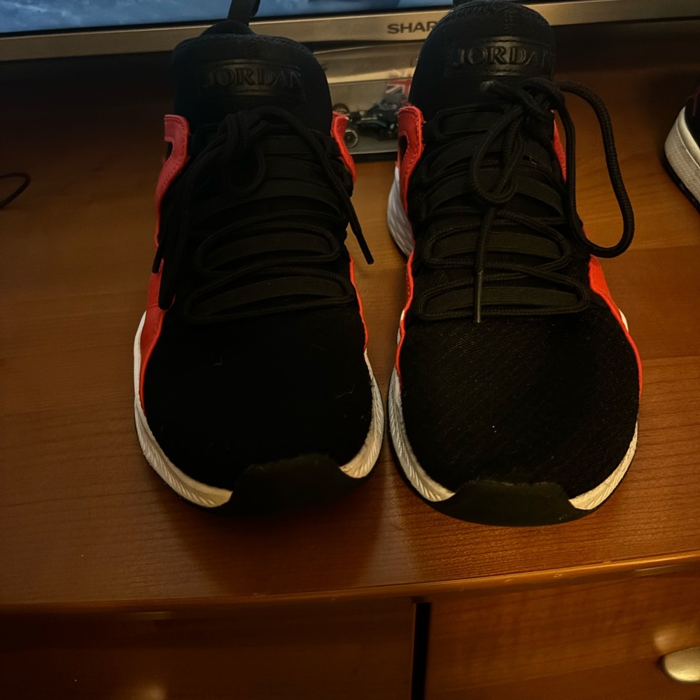 Jordan Black and Red Sneakers